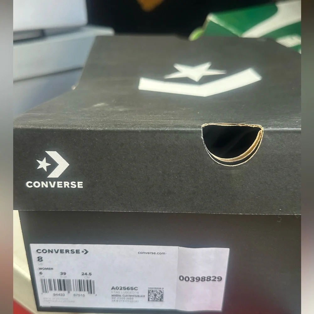 Converse Brown High Top Platform Sneakers with White Sole